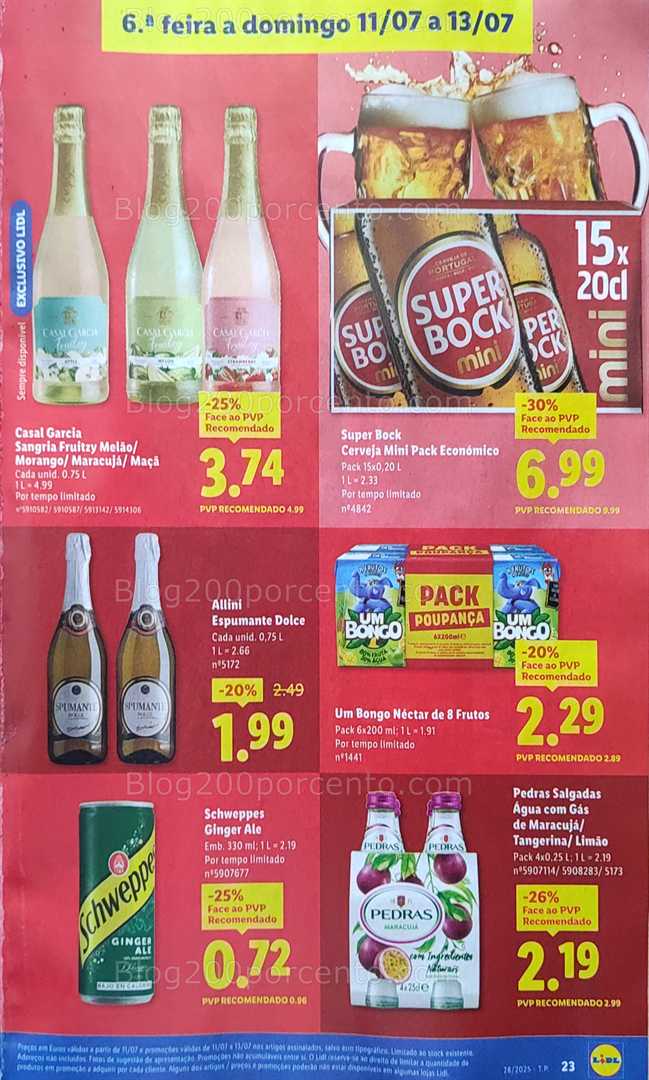 Antevisão Folheto LIDL Promoções de de 7 a 13 julho all