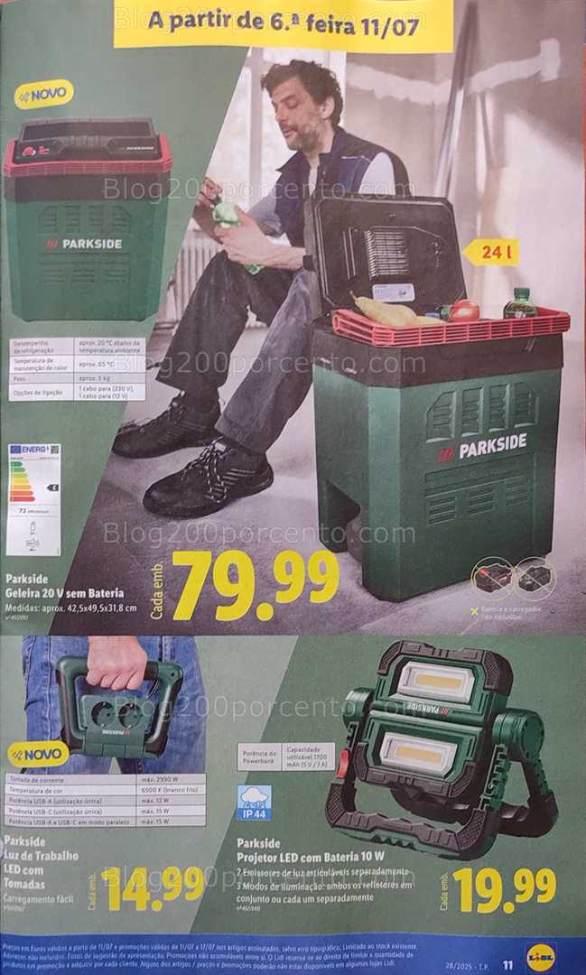 Antevisão Folheto LIDL Bazar Promoções 11 a 17 julho ferramentas