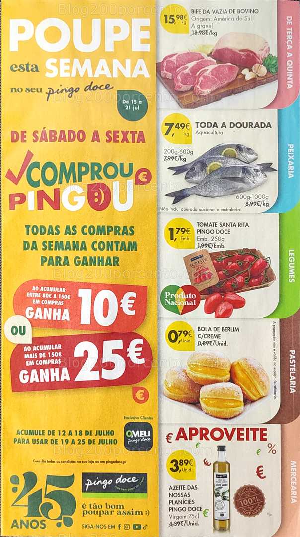 Antevisão Folheto PINGO DOCE Promoções de 15 a 21 julho all