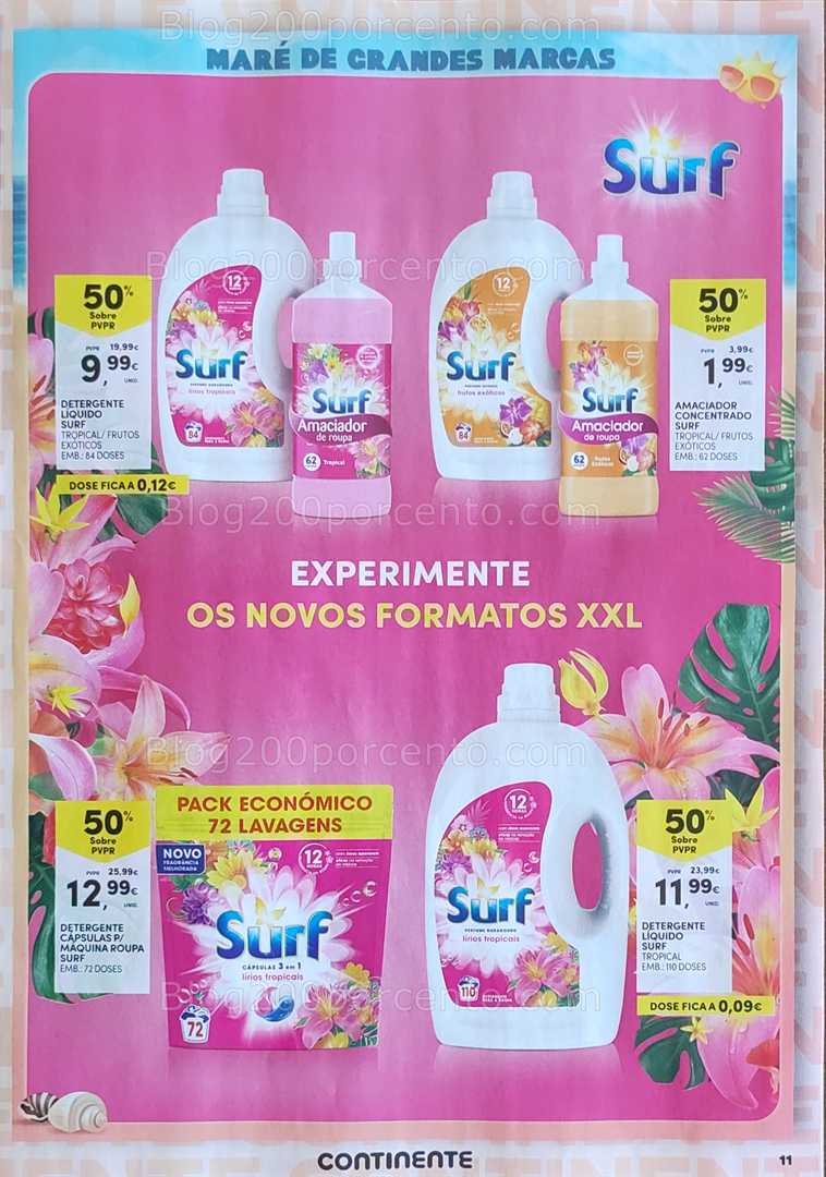 Antevisão Folheto CONTINENTE Grandes Marcas Verão Promoções de 15 a 27 julho all