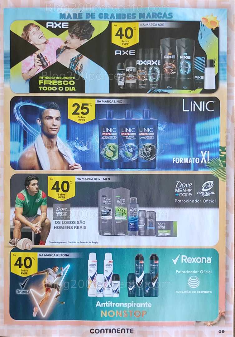 Antevisão Folheto CONTINENTE Grandes Marcas Verão Promoções de 15 a 27 julho all