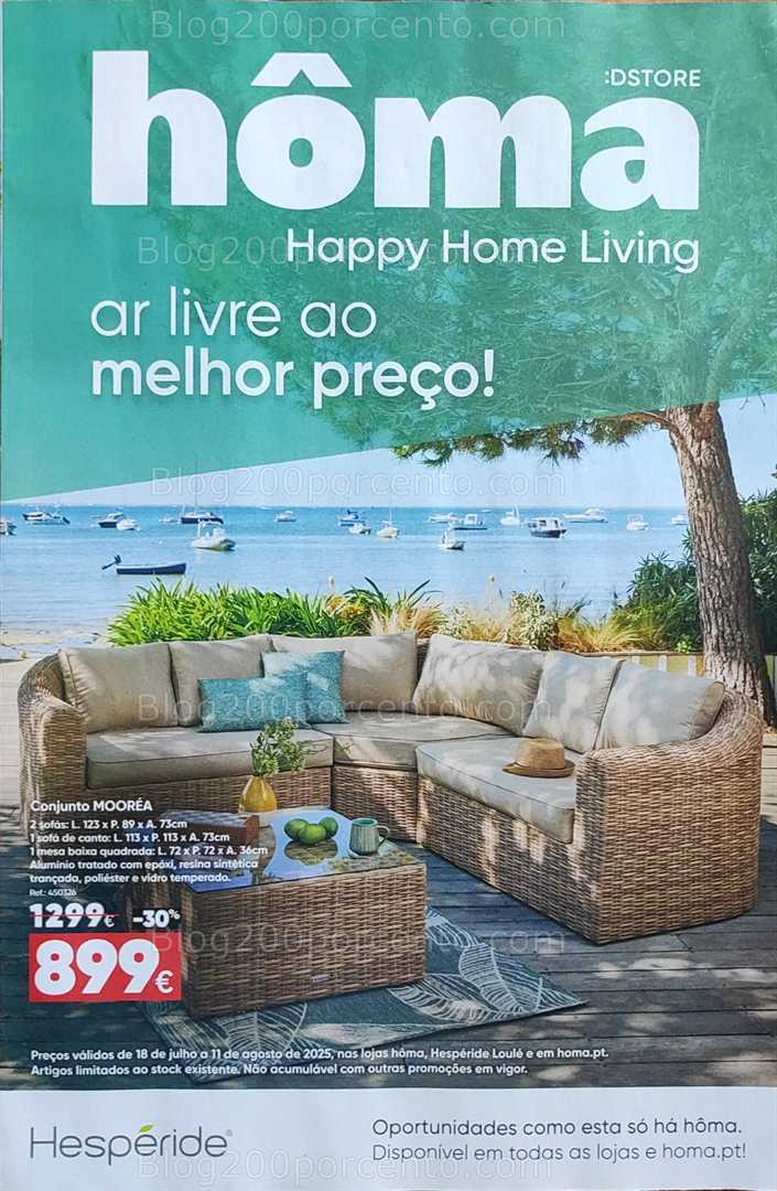 Antevisão Folheto HÔMA Ar Livre Verão Promoções de 18 julho a 11 agosto