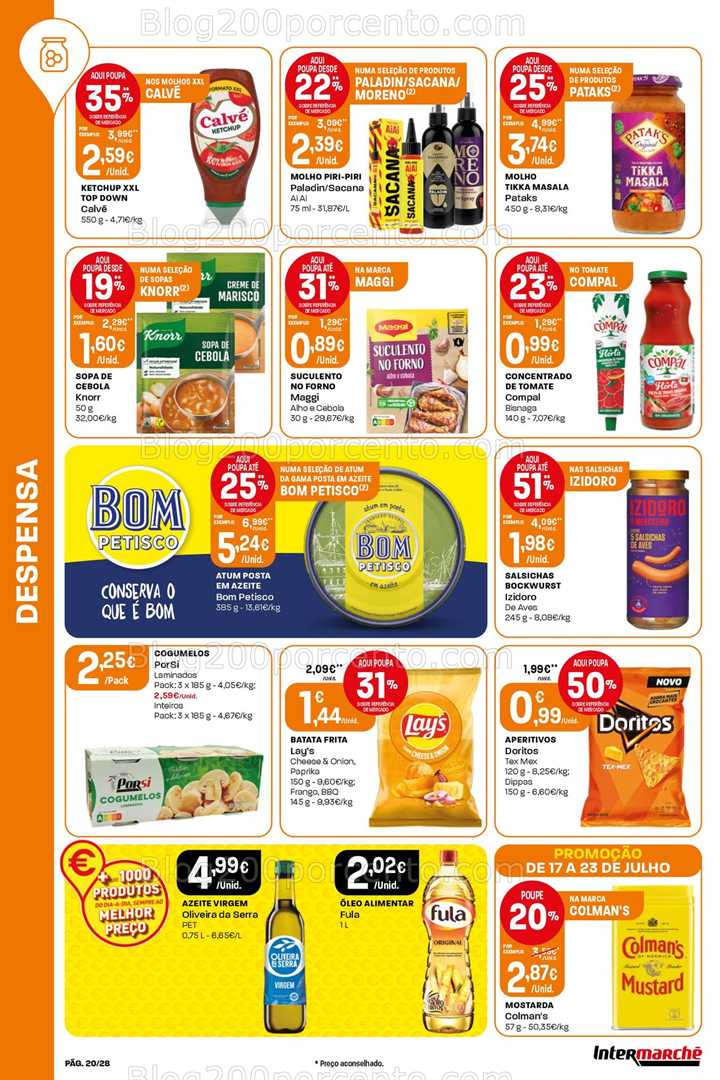 Antevisão Folheto INTERMARCHÉ Super Promoções de 17 a 23 julho