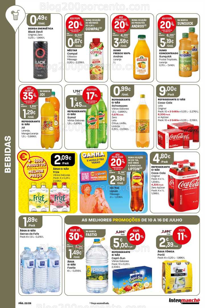 Antevisão Folheto INTERMARCHÉ Promoções de 10 a 16 julho