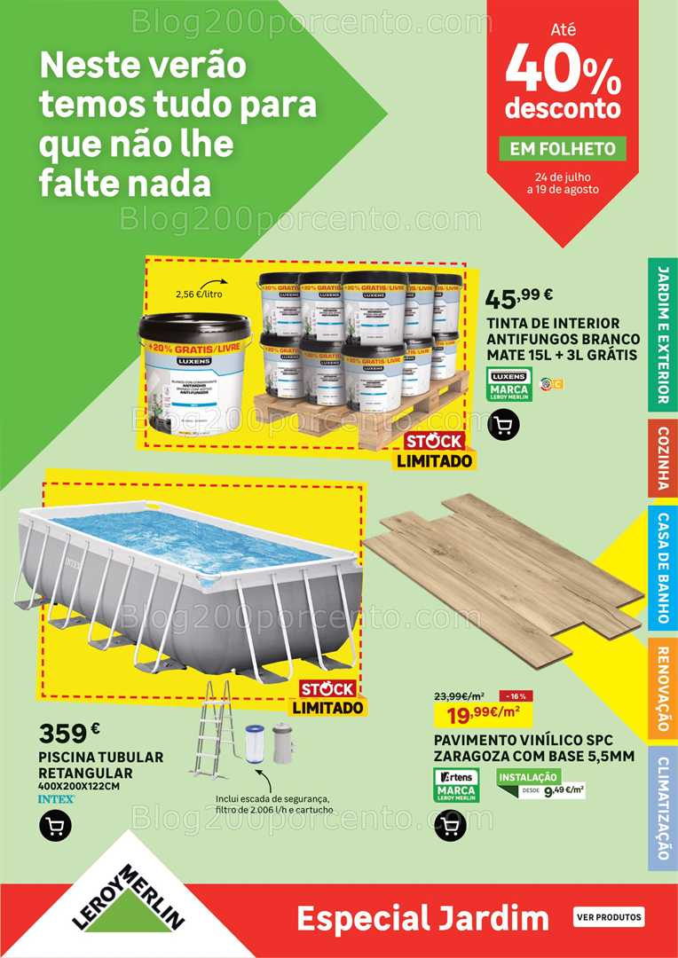 Antevisão Folheto LEROY MERLIN Promoções 24 julho a 19 agosto all