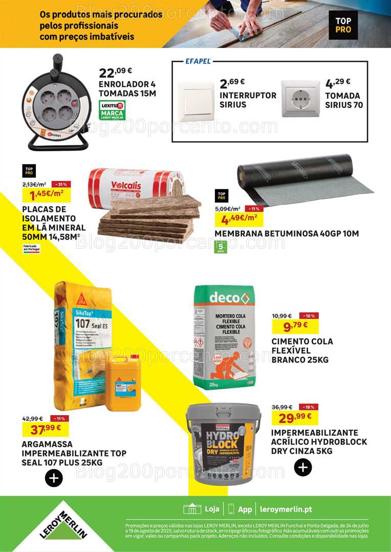 Antevisão Folheto LEROY MERLIN Promoções 24 julho a 19 agosto all