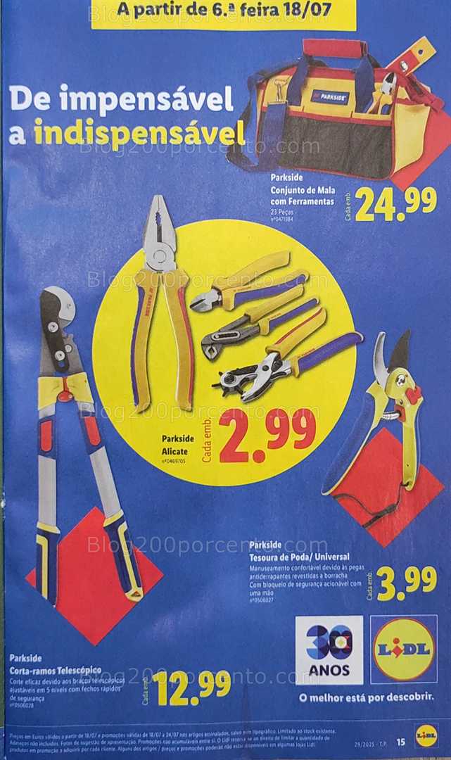 Antevisão Folheto LIDL Bazar Promoções 14 a 24 julho bazar 18