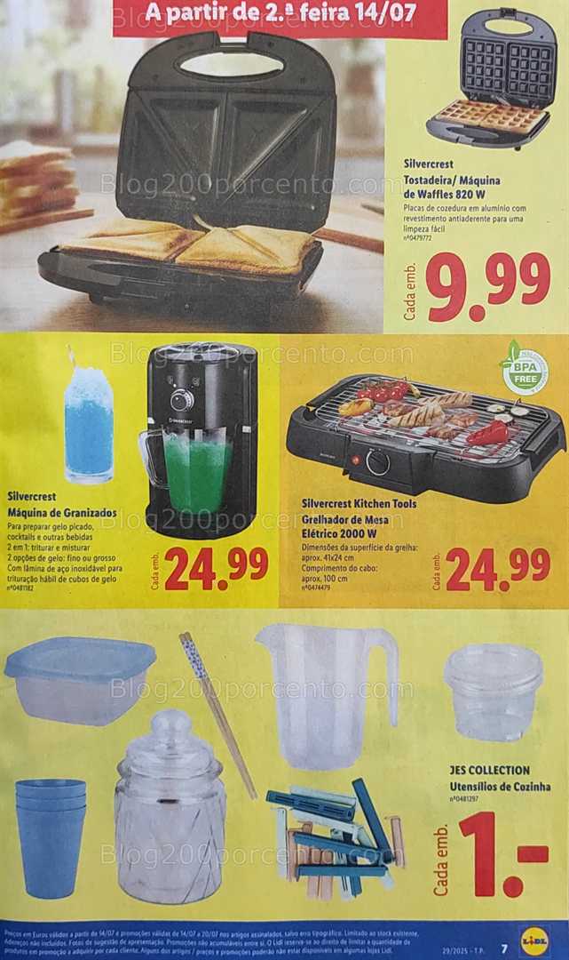 Antevisão Folheto LIDL Bazar Promoções 14 a 24 julho all