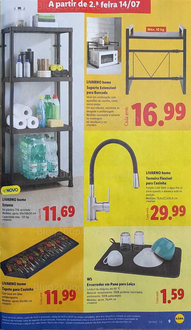 Antevisão Folheto LIDL Bazar Promoções 14 a 24 julho all