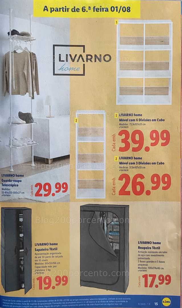Antevisão Folheto LIDL Bazar Promoções 28 julho a 7 agosto all