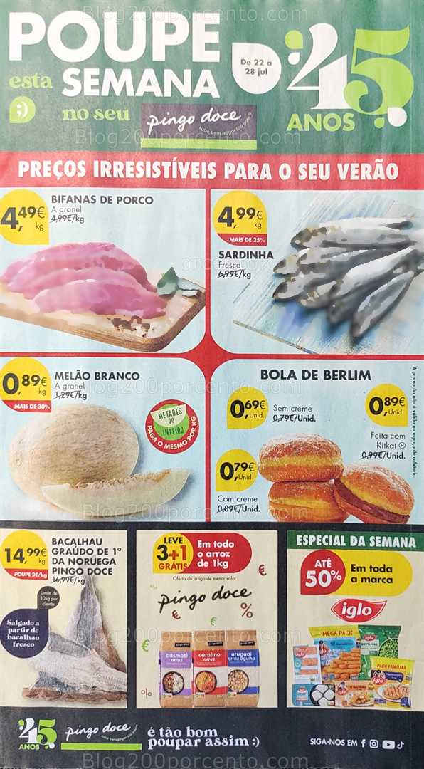 Antevisão Folheto PINGO DOCE Promoções de 22 a 28 julho all