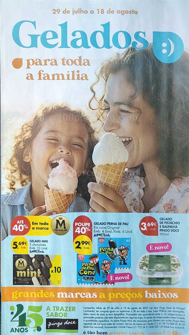 Antevisão Folheto PINGO DOCE Gelados Promoções de 29 julho a 18 agosto all
