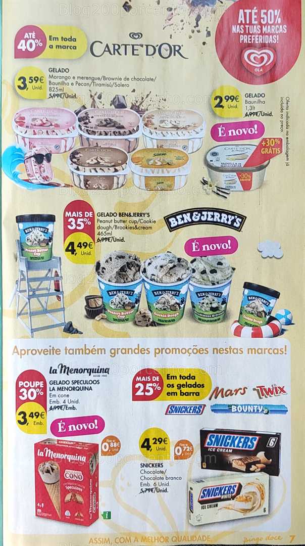 Antevisão Folheto PINGO DOCE Gelados Promoções de 29 julho a 18 agosto all