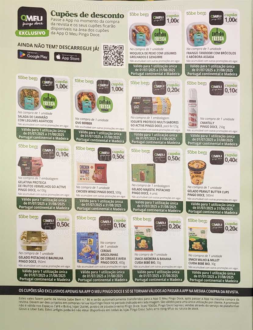 PINGO DOCE Sabe Bem Especial Verão (julho e agosto) e os seus vales de desconto! all