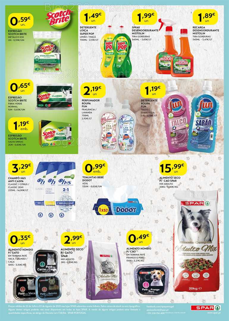Antevisão Folheto SPAR Promoções 22 julho a 3 agosto all