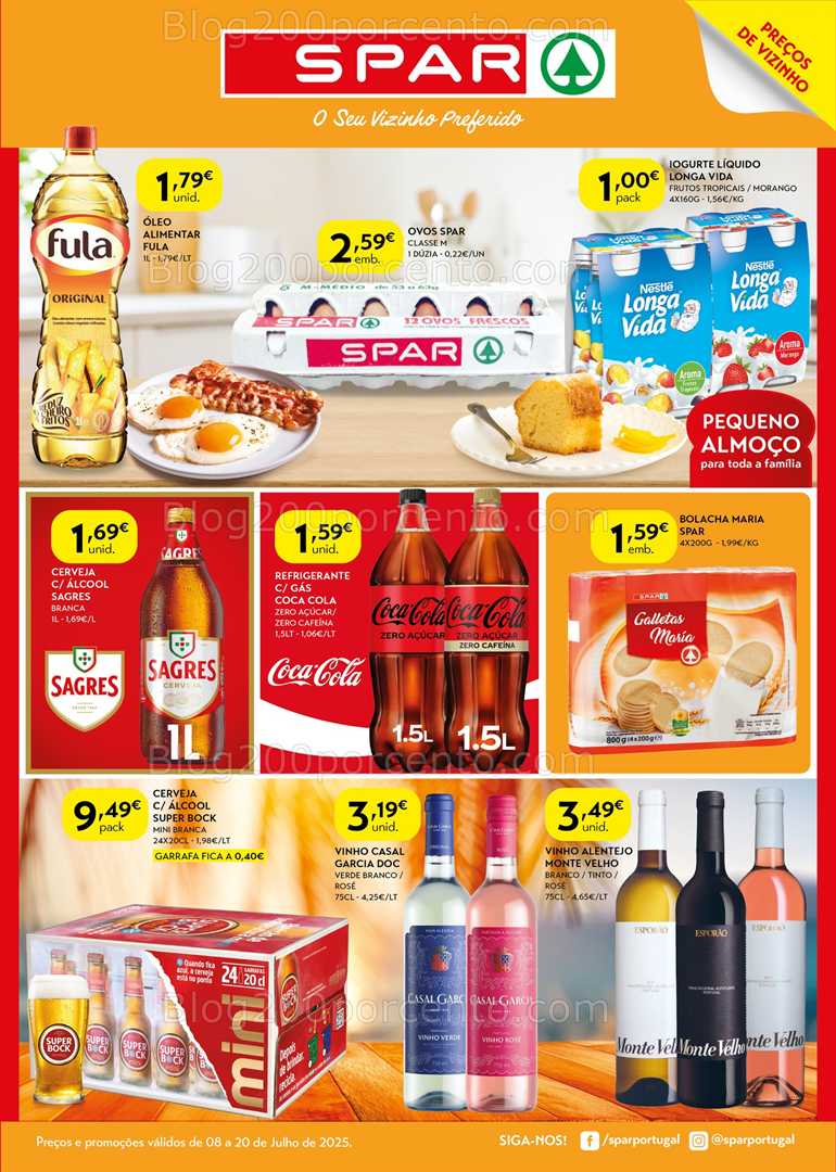 Antevisão Folheto SPAR Promoções de 8 a 20 julho