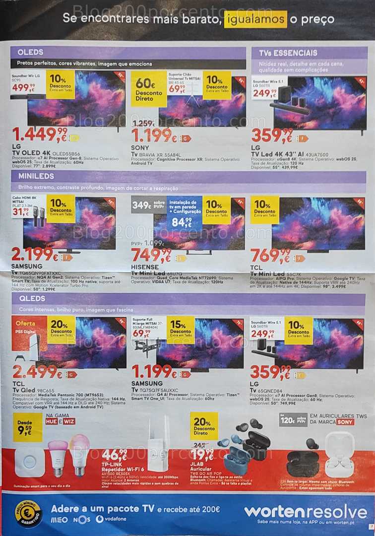 Antevisão Folheto WORTEN Promoções de 15 a 21 julho