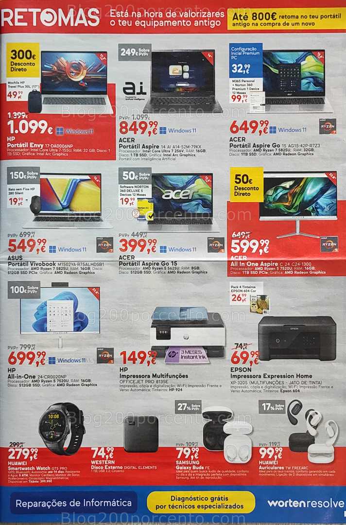 Antevisão Folheto WORTEN Promoções de 8 a 14 julho