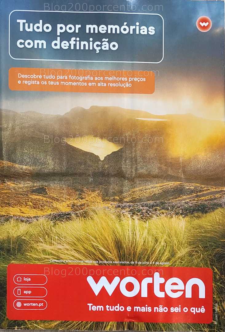 Antevisão Folheto WORTEN Fotografia Promoções de 8 julho a 4 agosto all