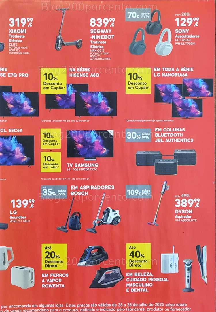 Antevisão Folheto WORTEN Promoções Fim de semana até 28 julho all