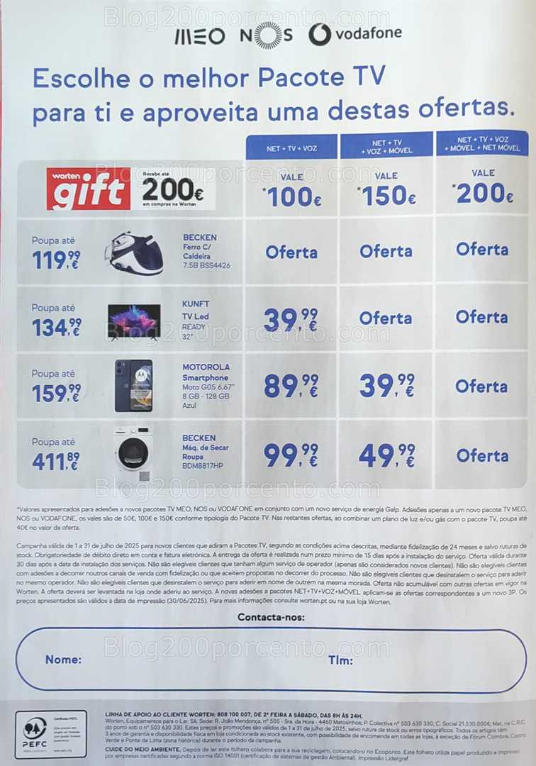 Antevisão Folheto WORTEN Mobile Promoções até 31 julho all