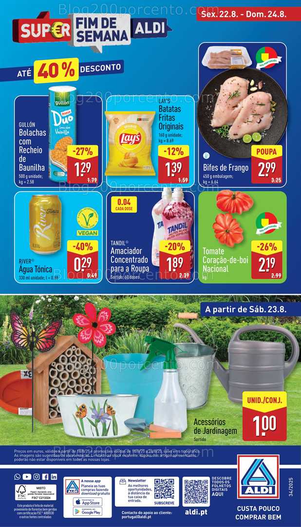 Antevisão Folheto ALDI Promoções Fim de Semana - 22 a 24 agosto, na página 37, encontra: fim de semana, frescos, alimentos, bebidas, jardinagem, higiene, promoções
