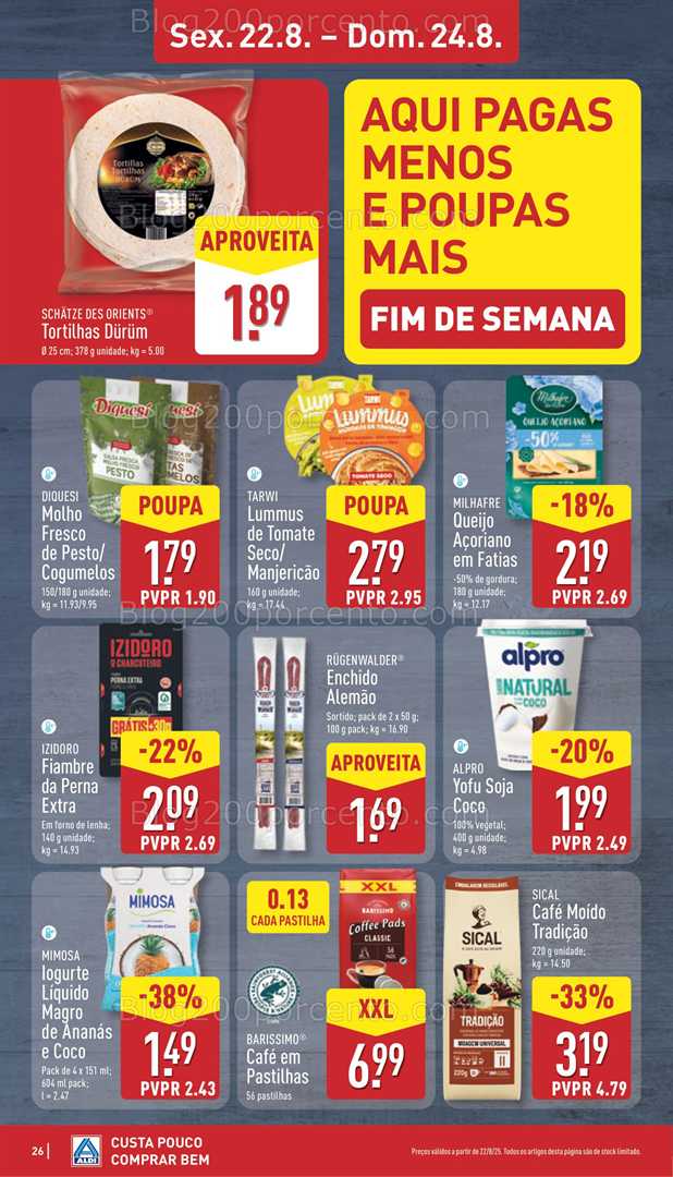 Antevisão Folheto ALDI Aberturas Promoções de 20 a 26 agosto