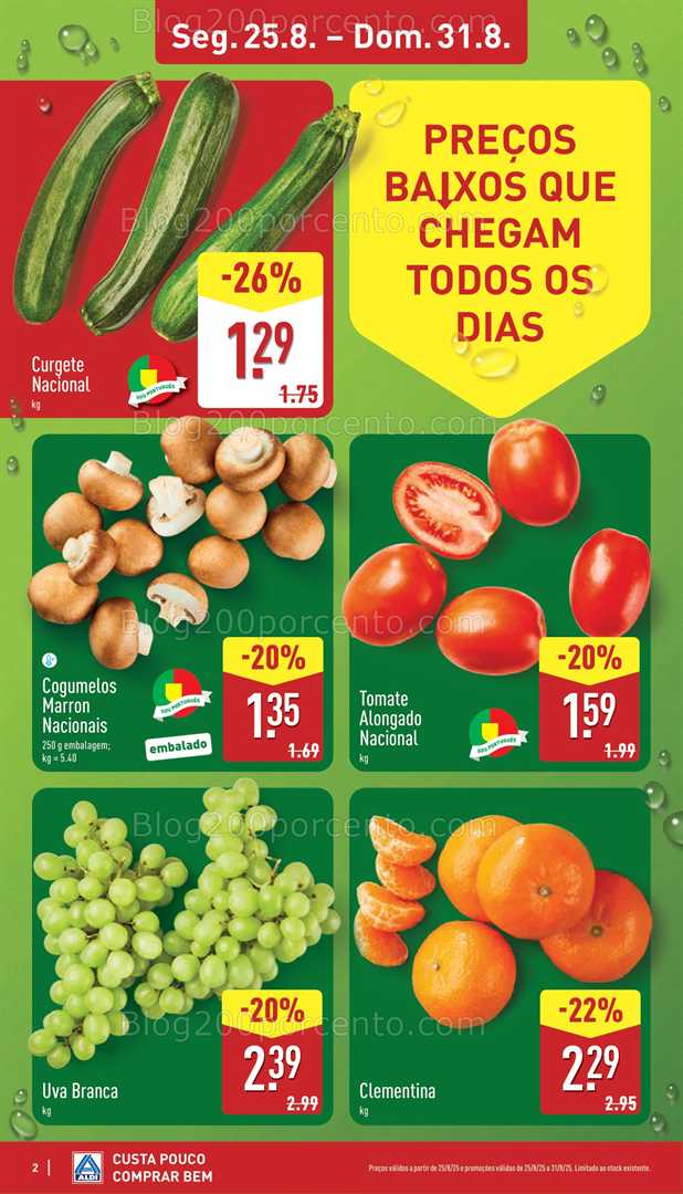 Antevisão Folheto ALDI Promoções de 25 a 31 agosto