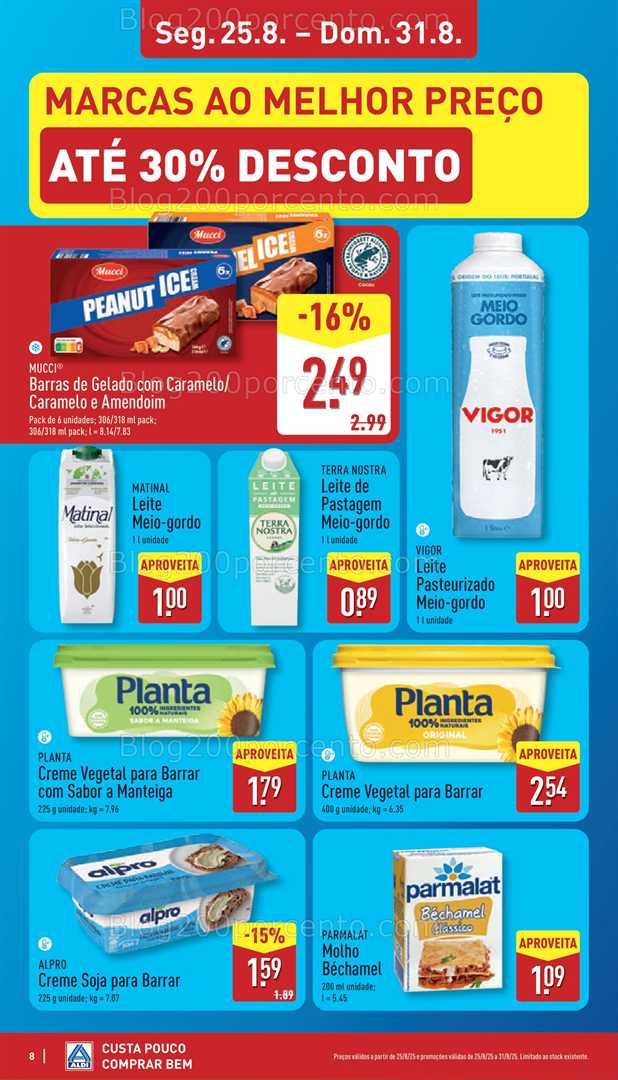 Antevisão Folheto ALDI Promoções de 25 a 31 agosto