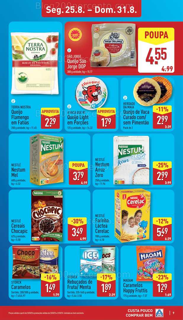 Antevisão Folheto ALDI Promoções de 25 a 31 agosto