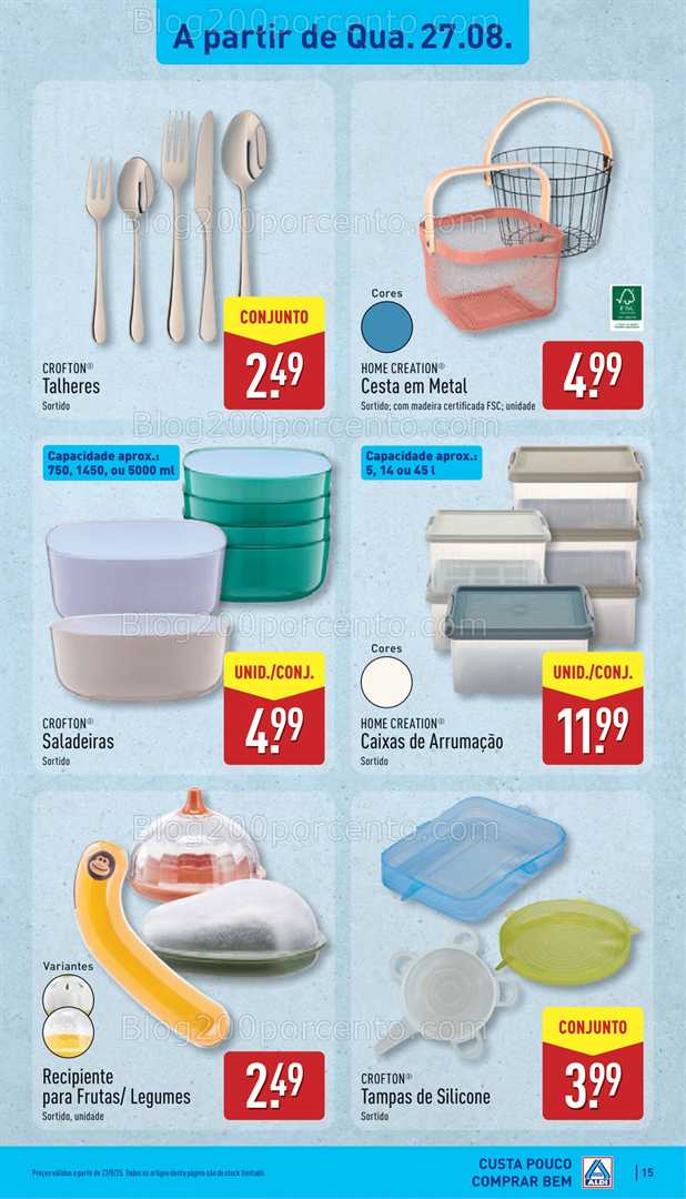 Antevisão Folheto ALDI Promoções de 25 a 31 agosto