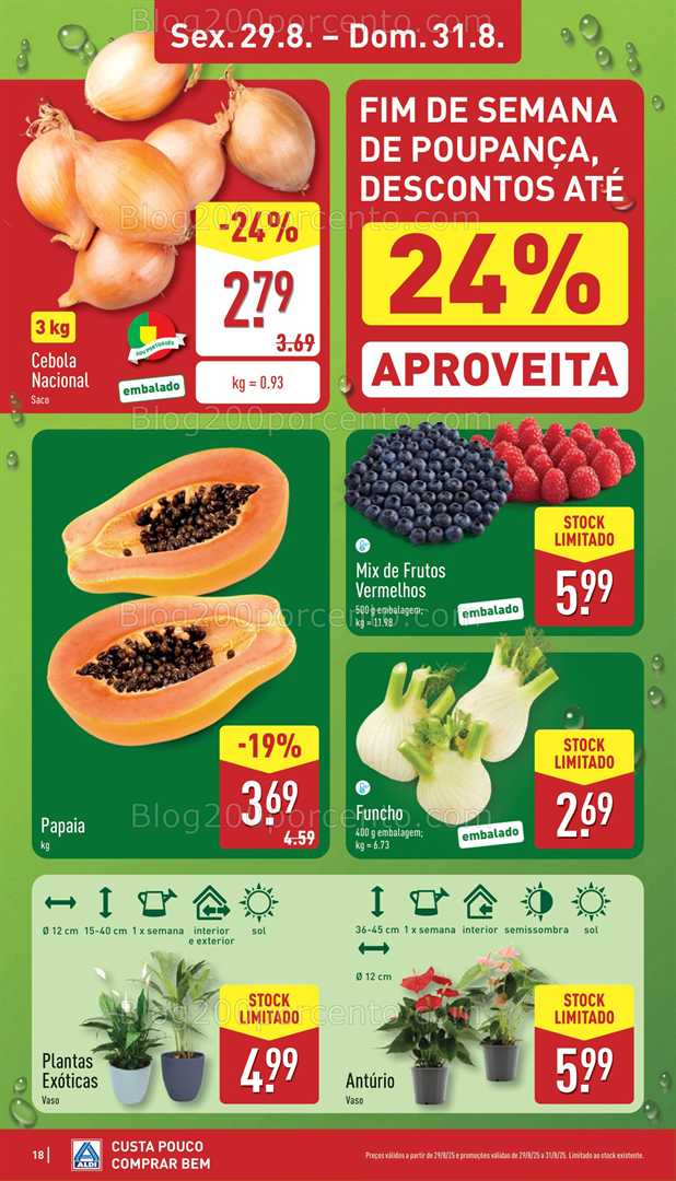 Antevisão Folheto ALDI Promoções de 25 a 31 agosto