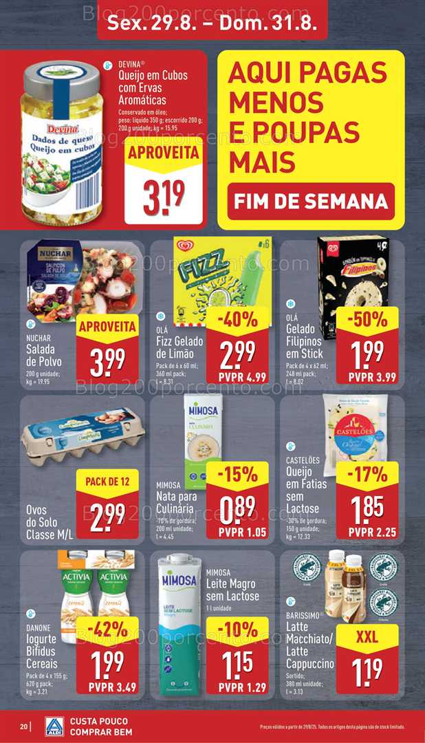 Antevisão Folheto ALDI Promoções de 25 a 31 agosto