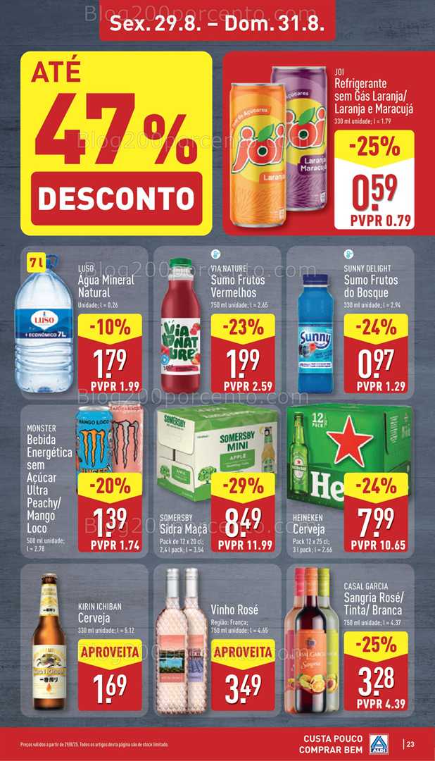Antevisão Folheto ALDI Promoções de 25 a 31 agosto