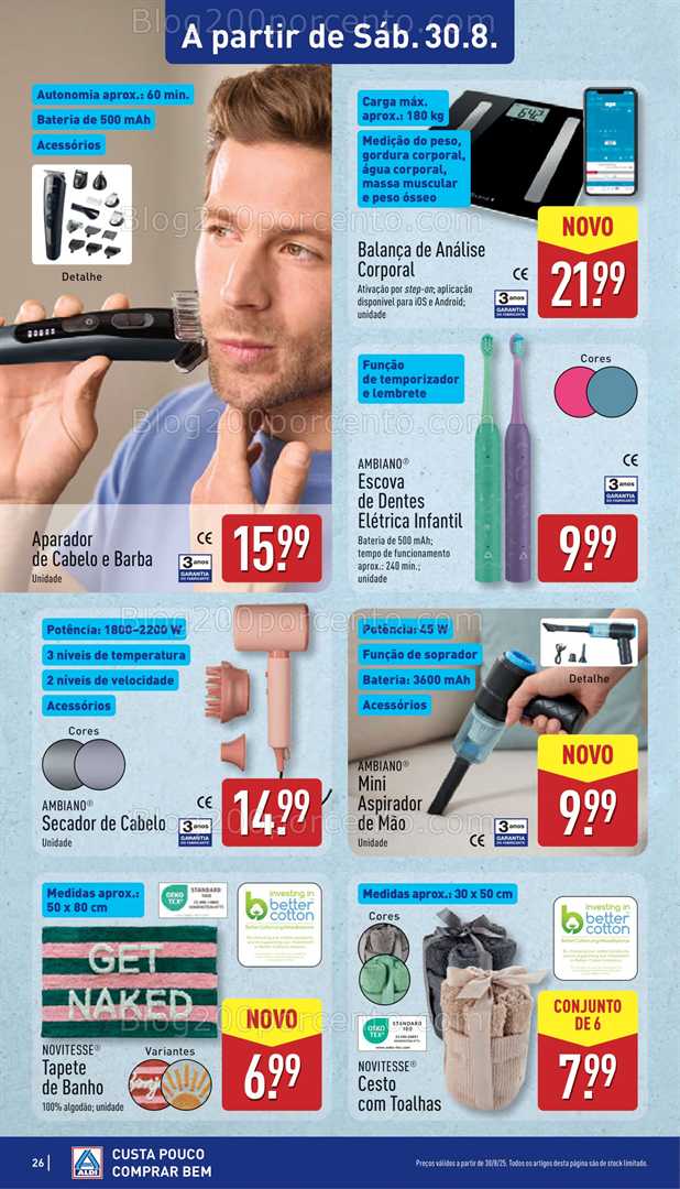 Antevisão Folheto ALDI Promoções de 25 a 31 agosto