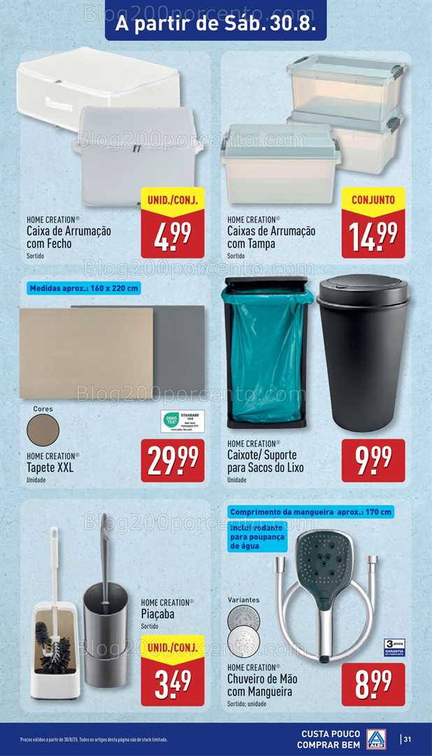 Antevisão Folheto ALDI Promoções de 25 a 31 agosto