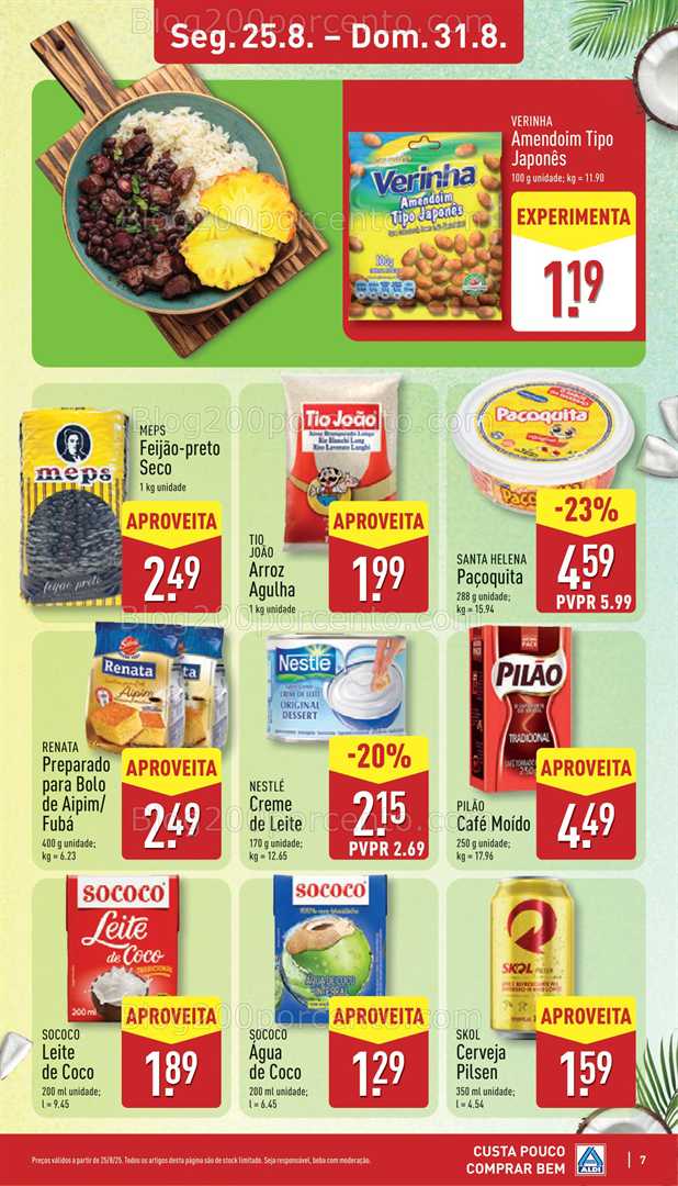 Antevisão Folheto ALDI Promoções de 25 a 31 agosto