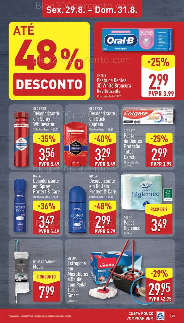 Antevisão Folheto ALDI Promoções Fim de Semana - 29 a 31 agosto