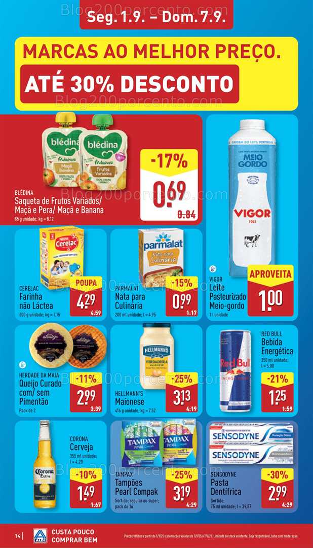 Antevisão Folheto ALDI Promoções de 1 a 7 setembro