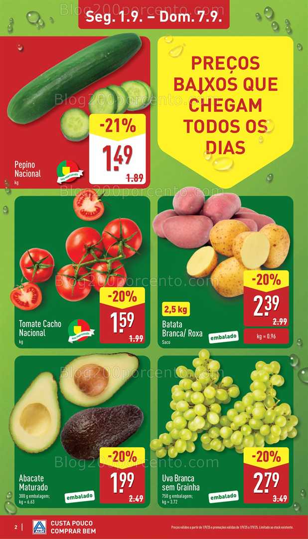 Antevisão Folheto ALDI Promoções de 1 a 7 setembro
