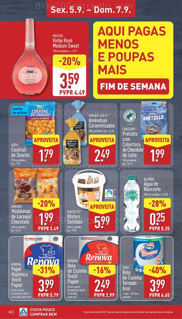 Antevisão Folheto ALDI Promoções de 1 a 7 setembro