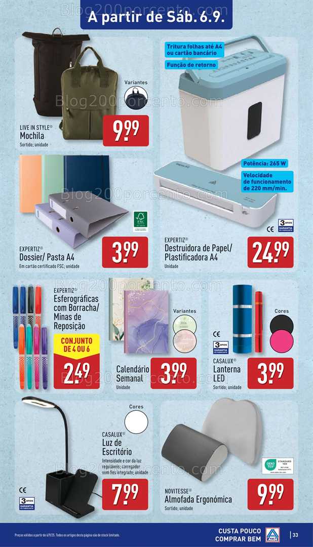 Antevisão Folheto ALDI Promoções de 1 a 7 setembro