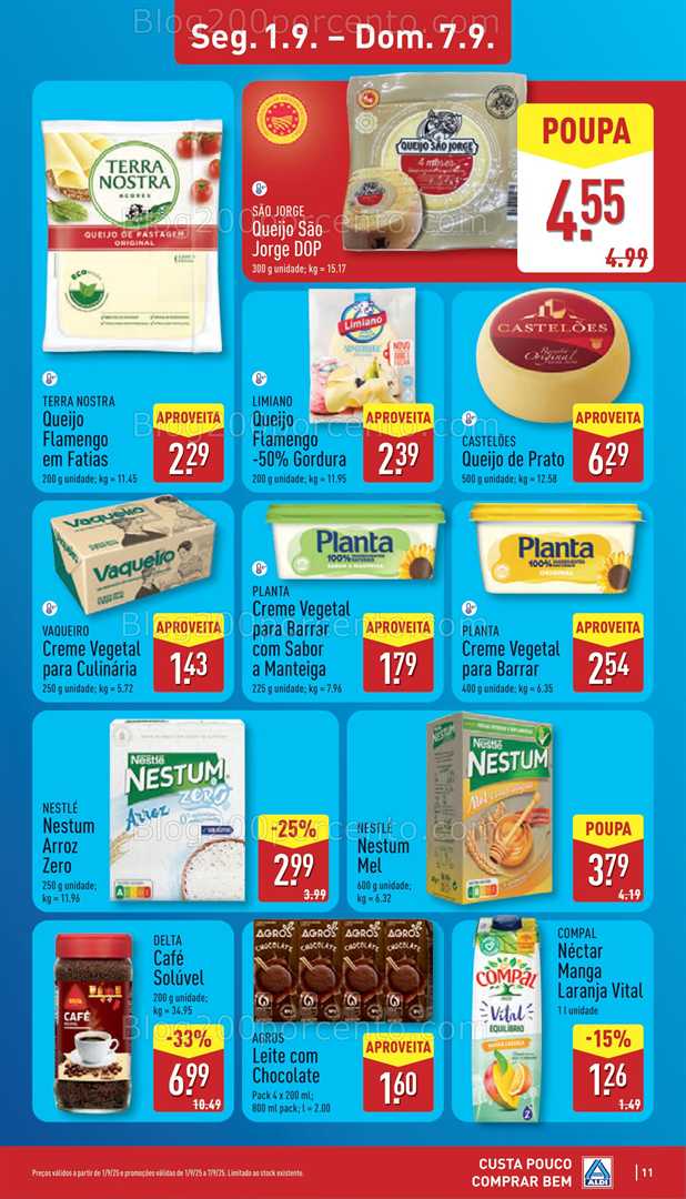 Antevisão Folheto ALDI Promoções de 1 a 7 setembro