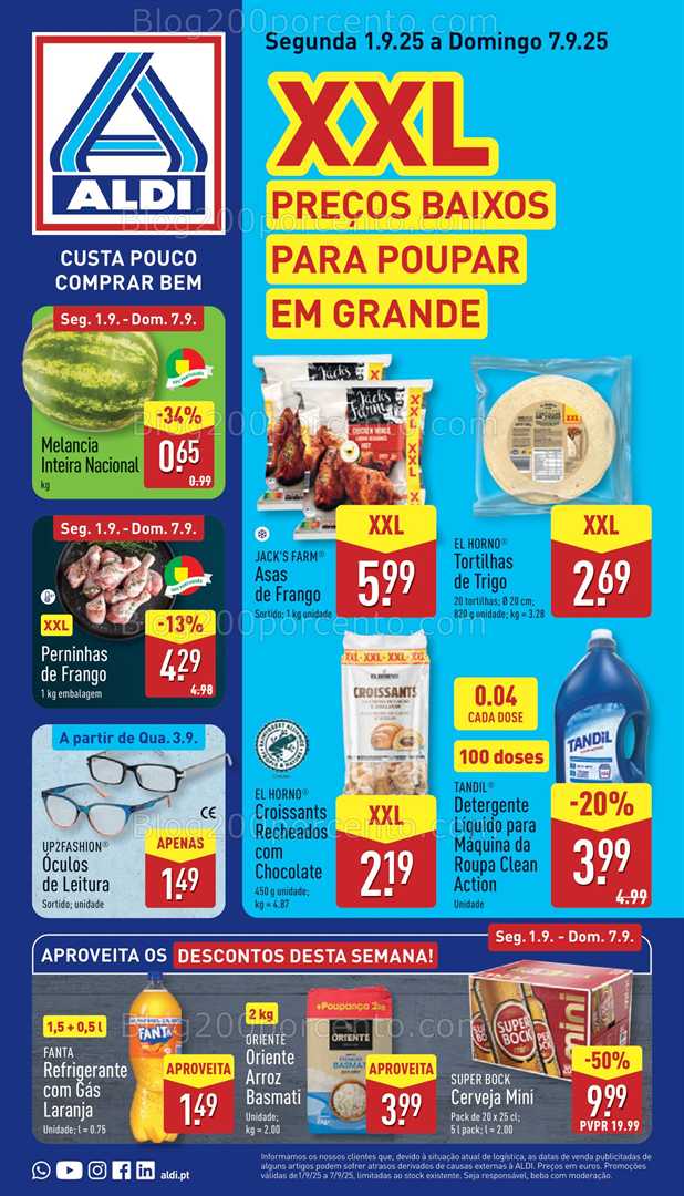 Antevisão Folheto ALDI Promoções de 1 a 7 setembro