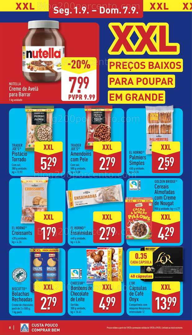 Antevisão Folheto ALDI XXL Promoções de 1 a 7 setembro