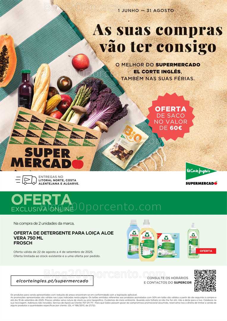 Antevisão Folheto EL CORTE INGLÉS Supermercado - 22 agosto a 4 setembro