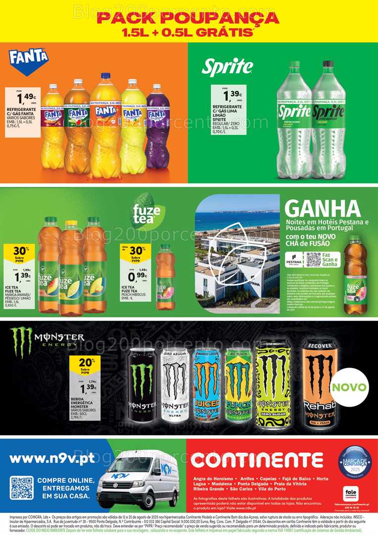 Antevisão Folheto CONTINENTE Extra Açores Promoções de 12 a 25 agosto