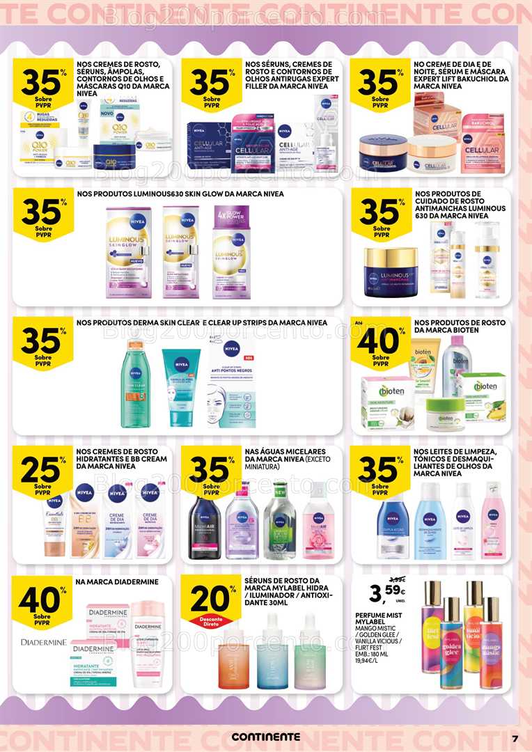 Antevisão Folheto CONTINENTE Beleza Promoções de 19 a 31 agosto