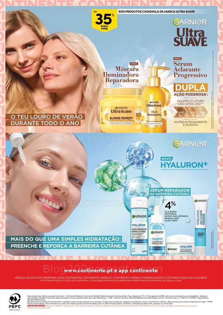 Antevisão Folheto CONTINENTE Beleza Promoções de 19 a 31 agosto