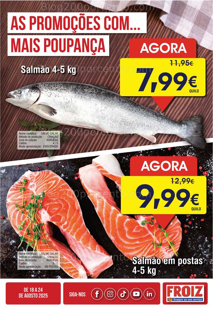 Antevisão Folheto FROIZ Promoções de 18 a 24 agosto